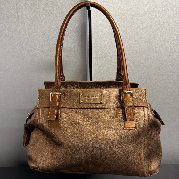 kate spade Handbags - Kate Spade New York Metallic Bronze Leather Satchel